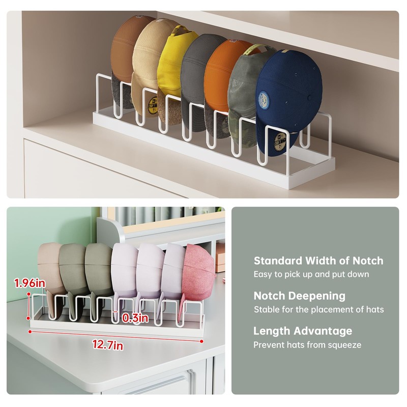 2 Pack Hat Stand for Baseball Caps Display and Organizer,