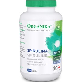 Organika Spirulina 1,000mg - 180 + 90 Tabs FREE
