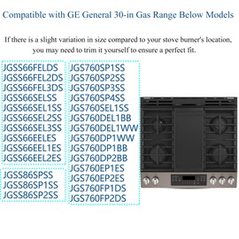 bezoku Stove Cover For GE JGSS86SPSS JGS760SP1SS JGS760SP4SS JGSS66SELSS JGSS66FELDS 30 Inch Gas Range Upgraded 0.5MM Thickness Reusable Burner Guard For For GE Gas Stove Top Protector Liner