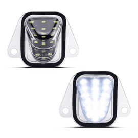 litzland LED License Plate Lights Tag Lamp Assembly Replacement for 2007-2014 Chevy Suburban Tahoe GMC Yukon Escalade ESV, 6000K White Number Plate Tag Lamp 2Pcs