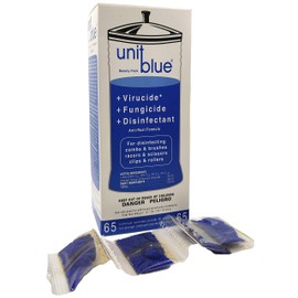 Unit Blue Barber Germicidal Disinfectant Concentrate for Barbers, Anti-Rust Formula, Sterilize Barber Tools, Scissor, Clips, Razors, Brush, Combs & More, 65 Sachets Makes 65 QT Solution at 1600 PPM