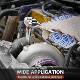 BILITOOLS Wobble Extension Set, 9 PCS 1/4", 3/8" and 1/2" Drive Ratchet Extension Set Flexible, Cr-V Steel