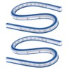 2 Pieces Curved Ruler Plastic Tape Measure Ruler 30cm Scale