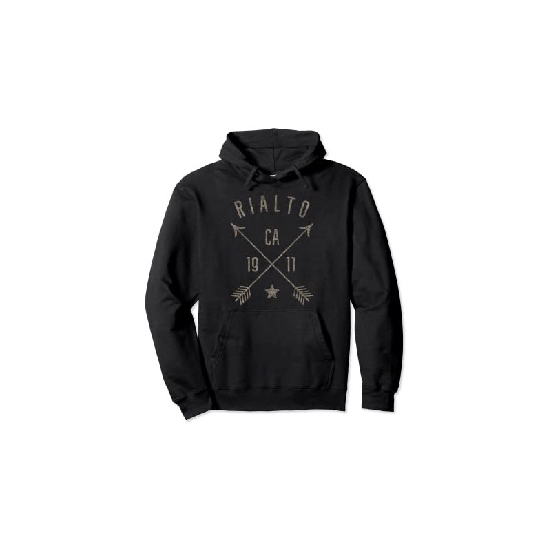 Vintage Rialto CA Home City Pfeile im Used-Look Pullover Hoodie