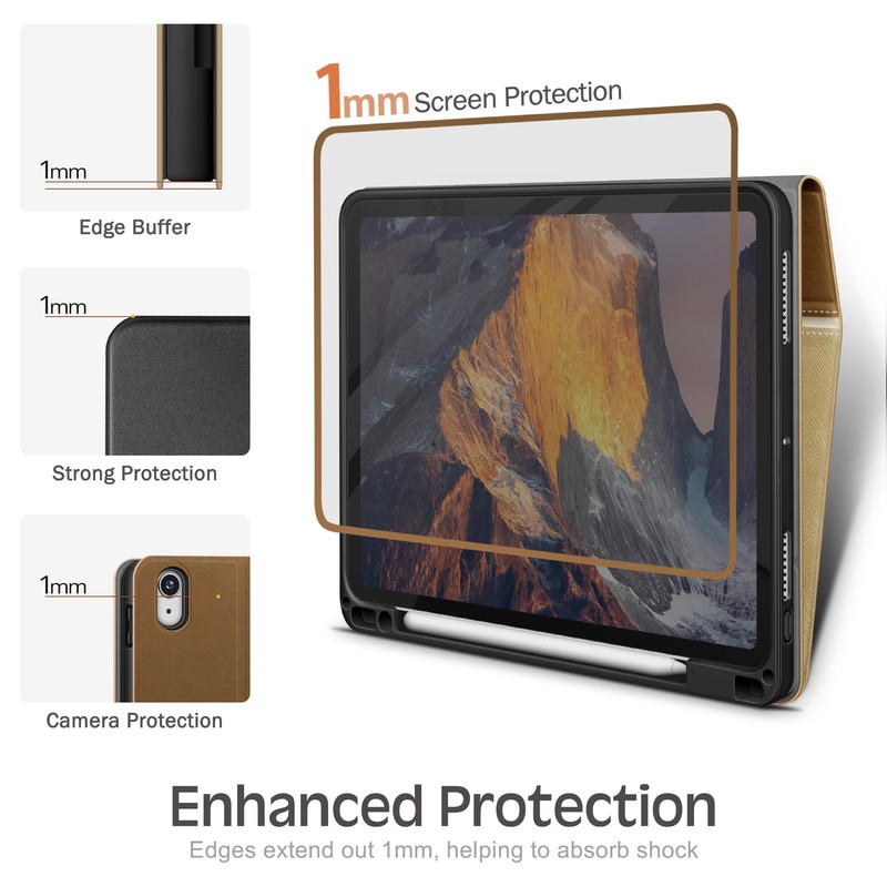 KingBlanc for Air 13-inch Case (M3 2025/M2 2024) with Built-in