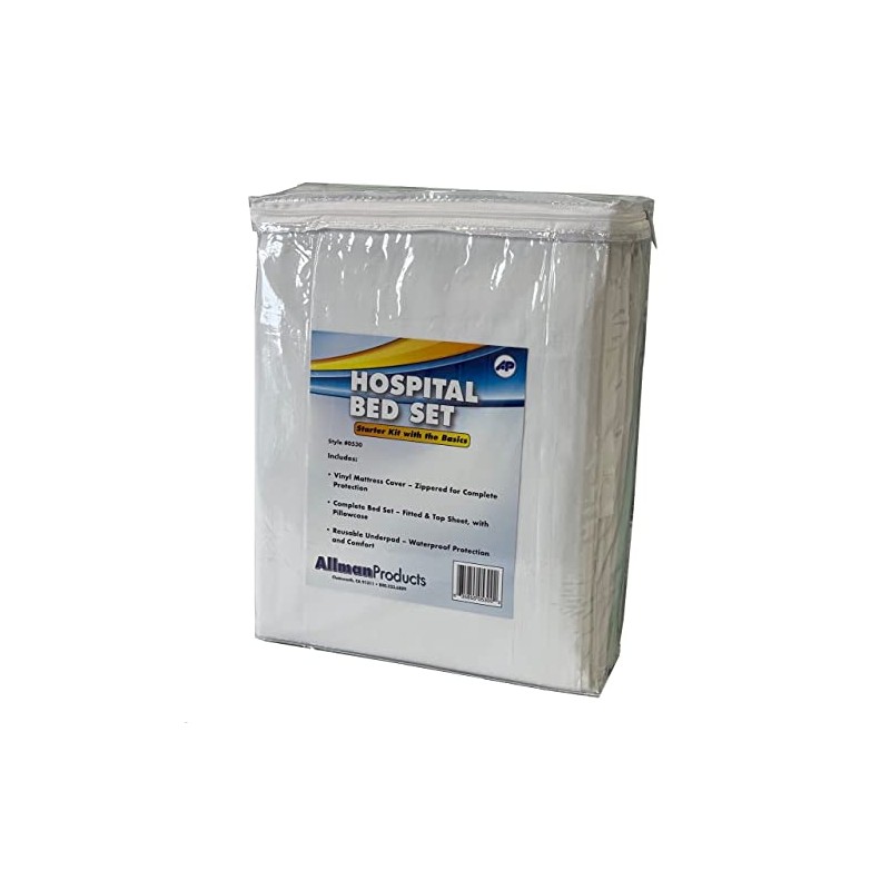 Allman Hospital Bed Set - *5 Items* Includes underpad &