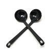 ASIAN HOME Black Melamine Japanese Long Handle Spoons for Ramen,