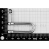Dutyhook 5X50 Long D-Shackle With Captive Pin, Stainless Steel AISI