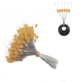 Fishing Bobber Stoppers - 600pcs Rubber Olive Shape Stop Beads, Float Sinker Stops Accessories for 0.8#-5.0# Lines (M)