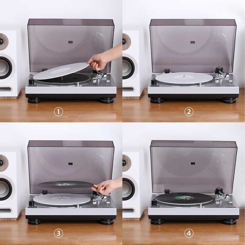 Turntable Slip Mat Anti Static Silicone/Cork Slipmat for Vinyl Record