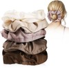 Coleteros de Satén, GeeRic 5 Satin Hair Scrunchies para Mujer