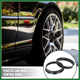 Motoforti 4pcs Plastic 57.1mm to 54.1mm Car Hub Centric Rings Wheel Bore Center Spacer Black Long-Lasting