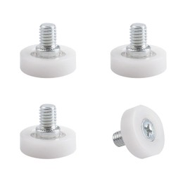 UFURMATE Drawer Roller, 4Pcs POM Plastic Cabinet Drawer Slides Wheels Drawer Positioning Rollers Drawer Roller Slide Guides Pulleys for Furniture DIY Replacement Parts (Diameter 19mm)