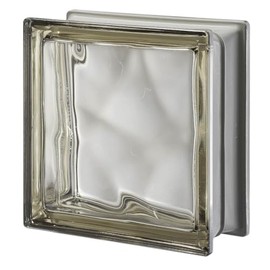 Q19 Siena Wave Pegasus Metalized Glass Block