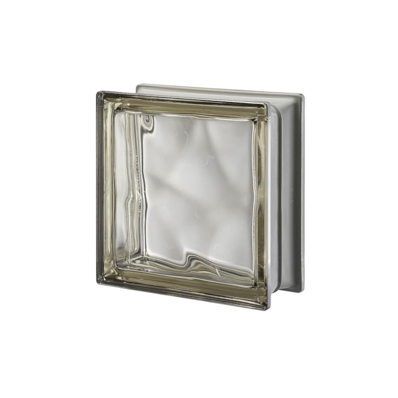 Q19 Siena Wave Pegasus Metalized Glass Block