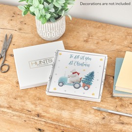 Hunts England - Luxury Boxed To All Of You Christmas Card - To All Of You At Christmas - Polar Bear Collection - Card In Keepsake Box