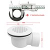 AUGREX Low Profile Shower Drain Base with 1-1/2" Reducer Pipe