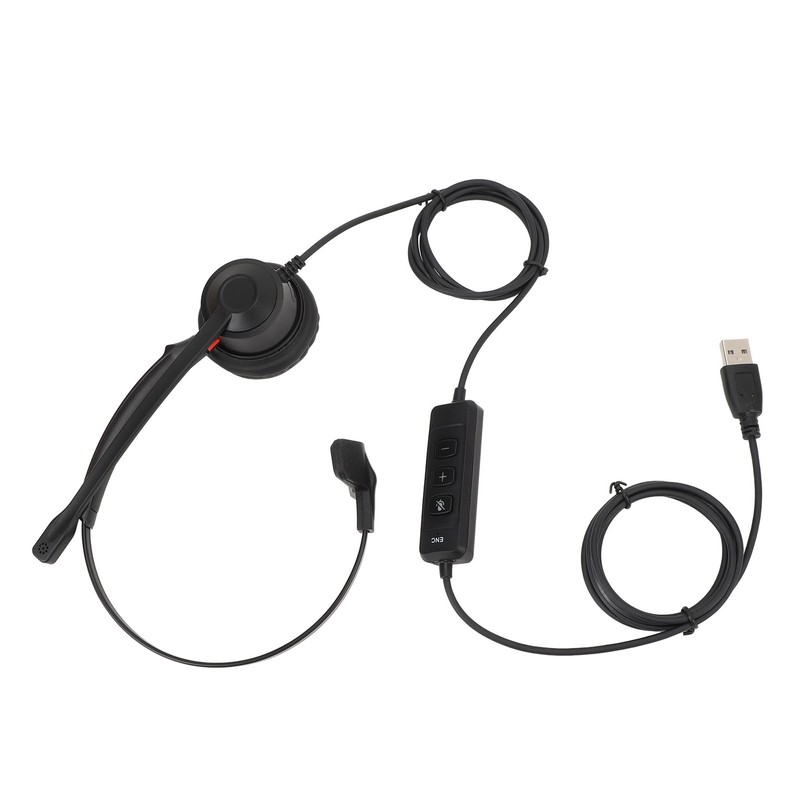 Telephone Headset Noise Canceling Comfortable Versatile Single Ear PC Headphone