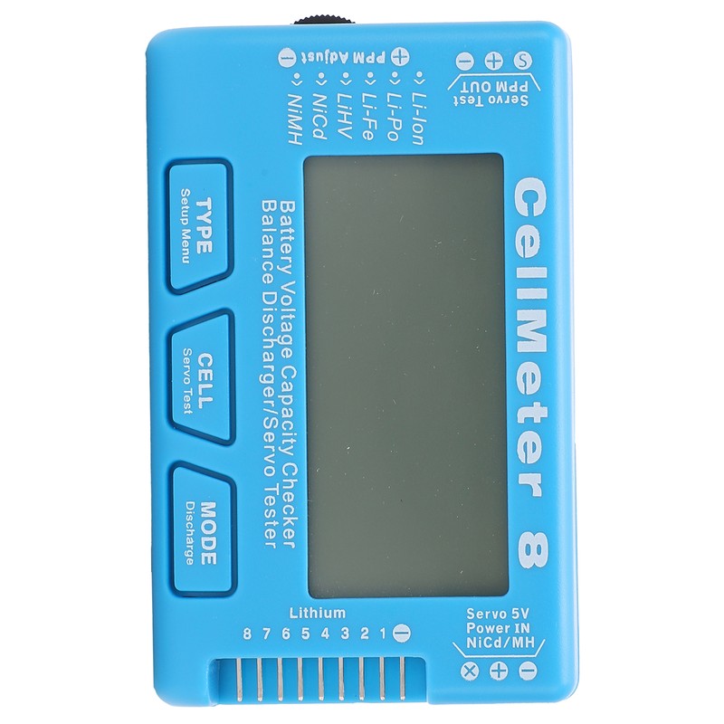 CellMeter‑8 Multifunctional LCD Battery Capacity Checker Backlight Voltage Servo Tester
