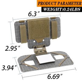 SIVIGEAR Outdoor Molle Phone Carrier, Lightweight Foldable Navigation Board with Wide Angle Phone Holder, Chest Rig Hovering Mount for Multi-Functional Vests