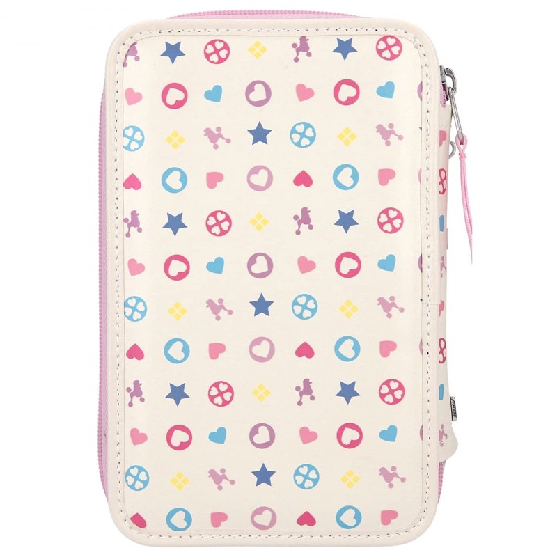 Depesche 10806 TOPModel Filled 3-Compartment Pencil Case Bling with Poodle