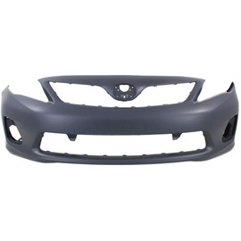 Evan-Fischer Front Bumper Cover Compatible with 2011-2013 Toyota Corolla Primed Base/CE/L/LE Models North America Built