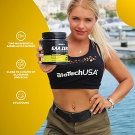 BioTechUSA EAA Zero - Essential Amino Acid Power | 7160mg EAA/serv. | WHO Recommended Ratio | Sugar-Free, Gluten-Free, 350 g, Pineapple-Mango