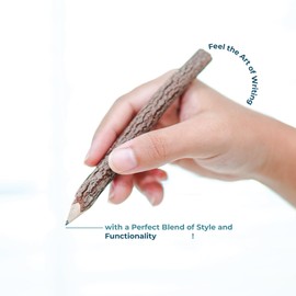 BSIRI Pencil Wood Graphite Wooden Tree Rustic Twig Pencils Birch of 12 Camping Lumberjack Decorations Party Supplies Novelty Gifts Bark Pencils Gifts for Kids in Classroom