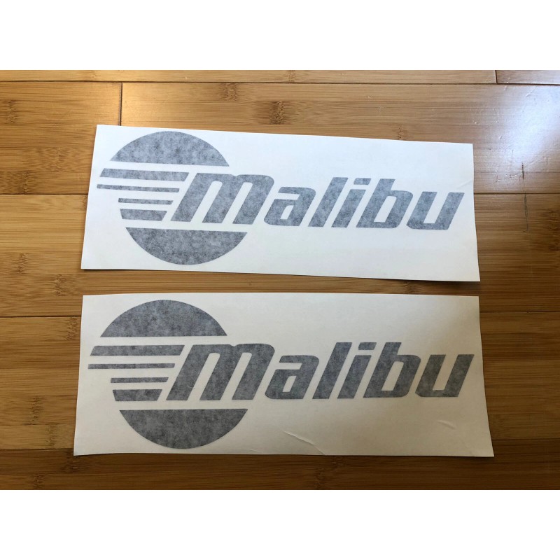 Malibu Boat 24” Black Decals Vinyl High Quality New Stickers