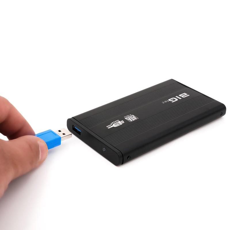 BIGtec Aluminium USB 3.0 High Speed externes Festplattengehäuse 6,35cm (2,5")