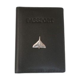Avro Vulcan Leather Passport Cover Black Holder RFID Safe Gift 15
