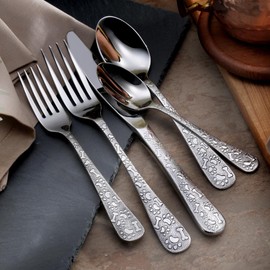 Liberty Tabletop Oliver Puppy 20 Piece Flatware Set Service for 4 Dog Themed Stainless Steel Silverware Made in the USA (20)