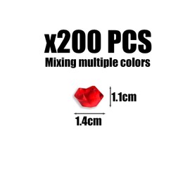 EHDWXVZM Pack of 200 Colourful Gemstones, Irregular Gemstones, Crystal Diamonds, Glitter Gemstones, Wish Bottle Filler, Acrylic Diamonds, DIY Craft Gemstones