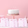 Cholemy 100 Pcs Pink Polka Dot Gift Bags with Handles