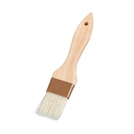Ciieeo 1pc Wooden Handle BBQ Basting Brush High Temperature Wool Brush for Baking Barbecue Comfortable to Clean for Meats Cakes Desserts and Vegetables