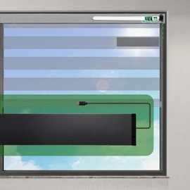 MING CHEN Solar Panel Blinds, Household Waterproof Solar Panel for Motorized Blinds (14.4" L X 2.95" W, Black)