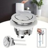 Toilet Push Button Flush Replacement, Dual Toilet Flush Button, Round