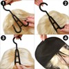 2 Pack Wig Storage Bags with Hooks and Traceless Wooden