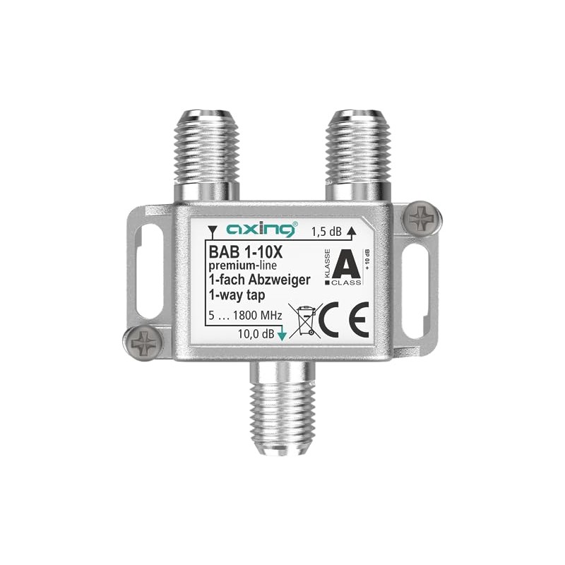 Axing BAB 1-10X 1-Way Splitter 10 dB 5-1800 MHz TV