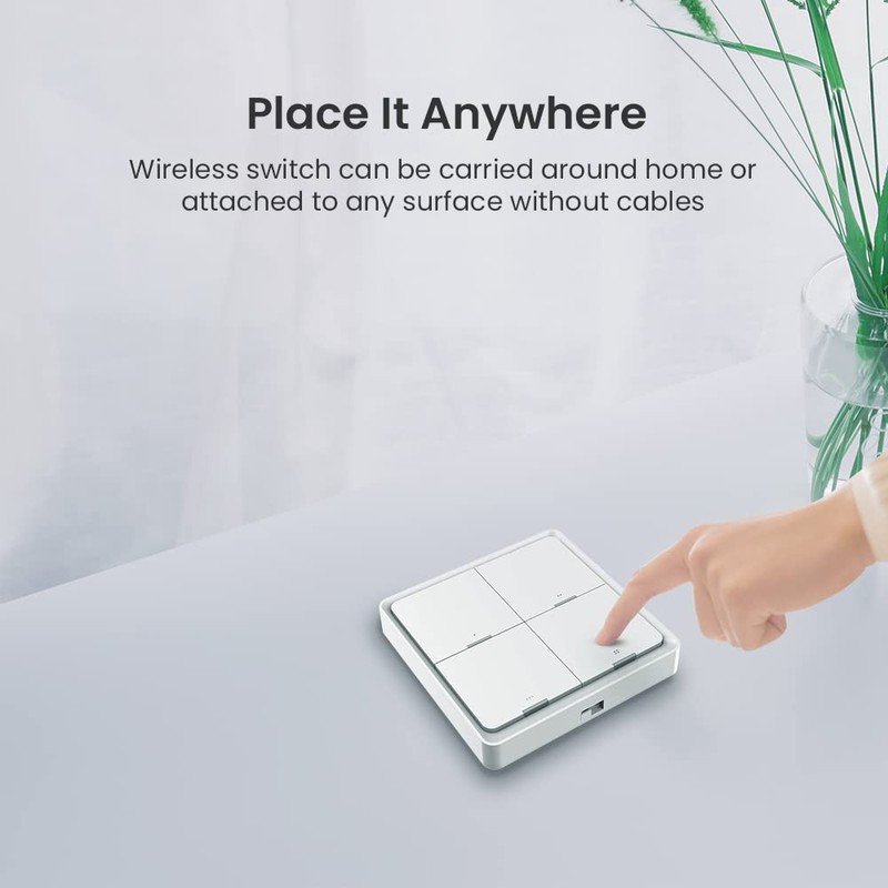 BroadLink Wireless Smart Button Scene Switch for Home Automation, Press
