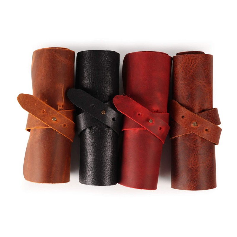 Londo Genuine Leather Pen and Pencil Roll Case