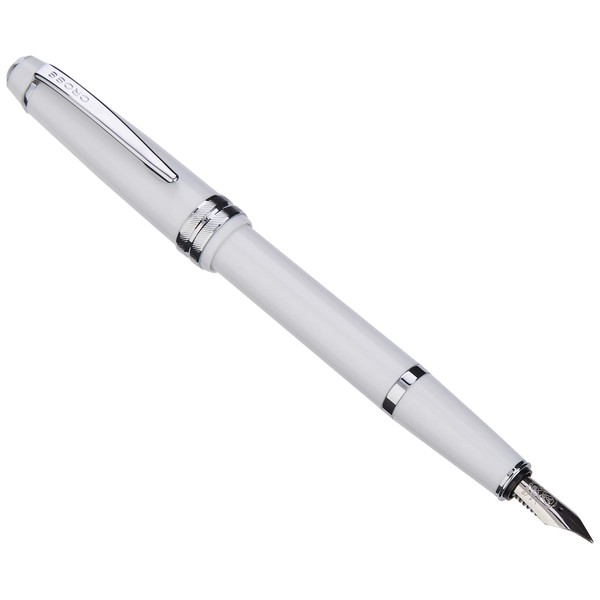 Cross Bailey Light Polished White Resin Fountain Pen - Extra Fine Nib, Glossy White