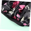 Healvian Extra Large Satin Flower Printed Elastic Wide Brim Sleep