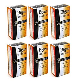 Bigen Permanent Powder Hair Color 59 Oriental Black 1 ea (Pack of 6)