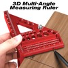3D Mitre Angle Measuring Tool with Mini Circle Compass Drawing