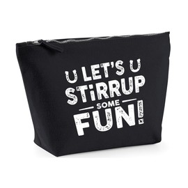 Hippowarehouse Let's Stirrup Some Fun Printed Make up Cosmetic wash Bag 18x19x9cm
