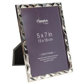 Hampton Frames JANELLE 5x7 (13x18cm) Silver Nickel Photo Frame Glass JAN56157N