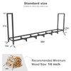 BALIE SPACE 8ft Outdoor Firewood Rack Holder with 14 Support