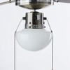 LUMIS LUMIS Ceiling Fan Shade, White Glass Round Mushroom Lampshade
