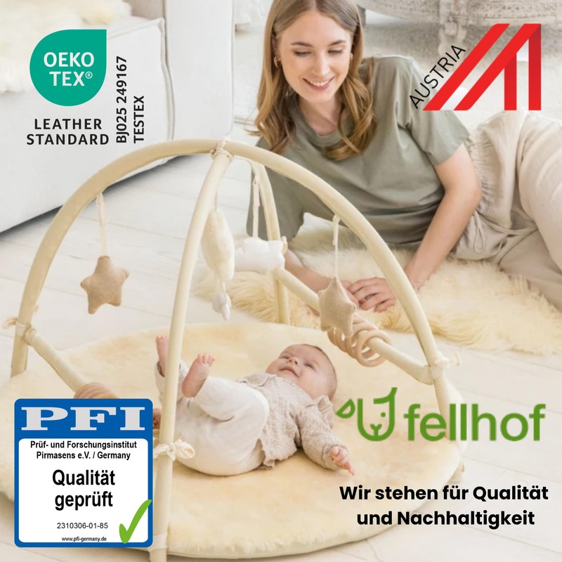 Fellhof Spezialshampoo für Lammfelle 250ml & Mulltuch Blaubaer